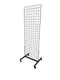 Only Hangers Black 2' x 6' Heavy Duty Rolling Gridwall...