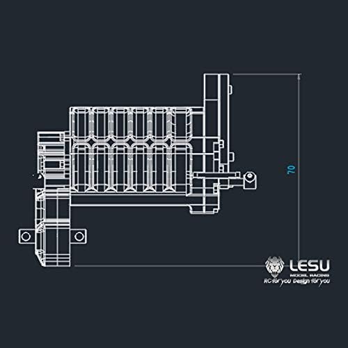 Lesu 3Grade Gear Box B Transmission Transfer Case 1/14 Rc Tmy Tractor Truck