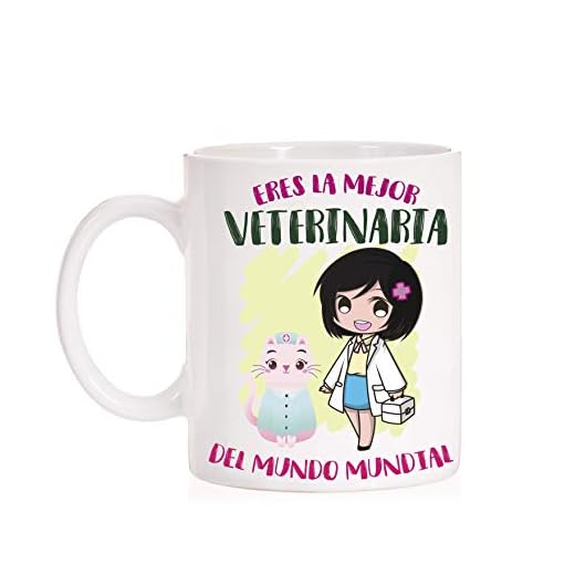 FUNNY CUP Taza Eres la Mejor Veterinaria del Mundo Mundial. Taza Divertida de Regalo (Veterinaria)