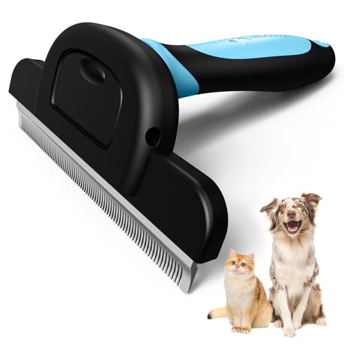 Image of MIU COLOR Long Hair Pet Grooming Brush for Medium & Large Dogs & Cats,Blue