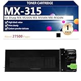 aauot MX-315GT Cartucce Toner per Sharp MX-M266N MX-M356N MX-M316N Stampanti, per Scuole, Ospedali e Banche, 27500 Pagine,Black-1 pack