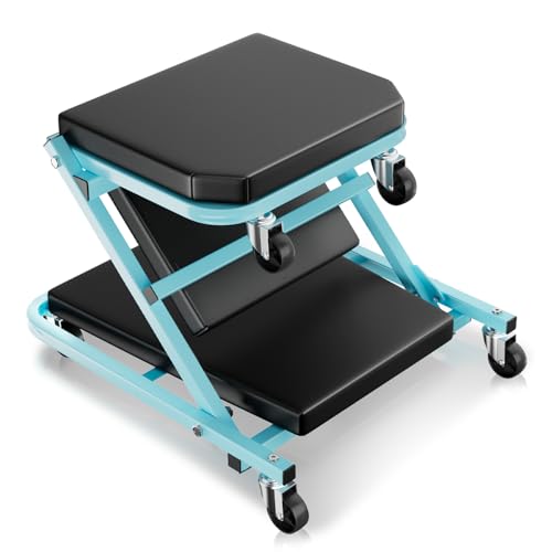 Auto Dynasty 36' Z-Creeper Seat, 2-in-1 Foldable Garage Creeper...