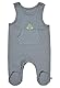 Sterntaler Strampler Set Rexi - Baby Strampler mit Dino Rexi Applikation - Langarmbody aus Jersey - hautsympathischer Jungen Zweiteiler mit Druckknöpfen, Babykleidung ab Geburt - graublau, Größe 62