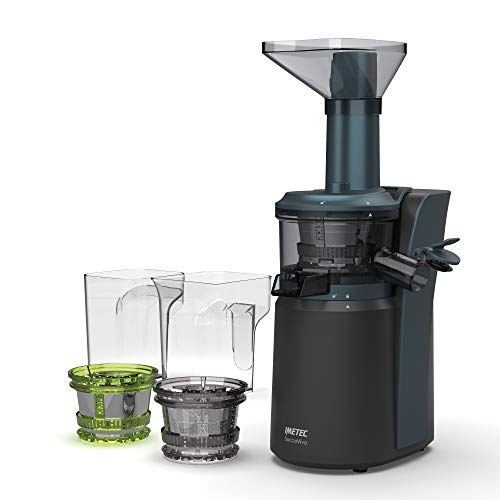 Imetec Succovivo SJ4 1300 – Licuadora de prensado en frío, Extractor de Zumo, Extracción Lenta 50 rpm, Filtro para Zumo, Accesorios para Granizados y Sorbetes, Limpieza en 2 minutos