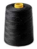 IPEA Fil à Coudre Noir Professionnel – GRANDE BOBINE de 9000 mètres (10000 yards) – Fil po...