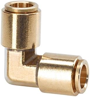 3/8" Brass 90-Degree Slip Lock Elbow Connector