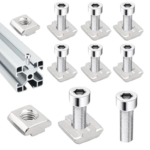 Uepoa FRDE0533 T-Nut-Mutter Set 60 Stück