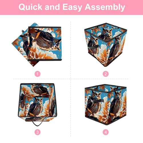 Boîte de rangement pliable en cuir et son cube durable haut de gamme - 7