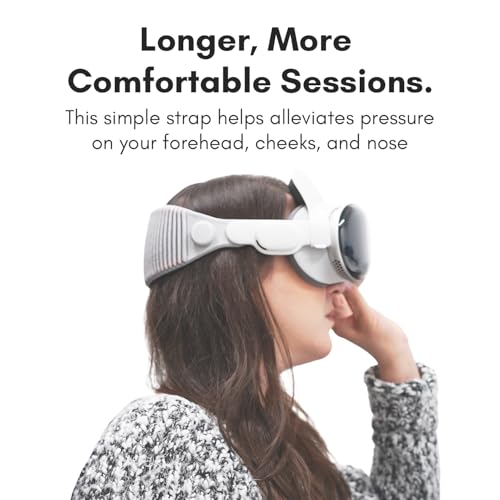 Macally Apple Vision Pro Head Strap - Comfortable for Long Use - Fits in Carry Case - Pressure Relief Apple Vision Pro Accessories
