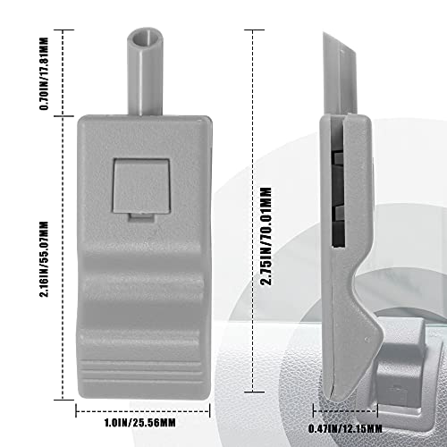 Rdbs Interior Front Or Rear Side Door Lock Knob Tab Car Window Locker Compatible With Chevrolet Gmc Silverado Sierra 2007-2013(07 Classic Model Excluded)[Gray X2] #TOP4