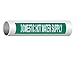 ComplianceSigns.com Domestic Hot Water Supply (White Legend On Green Background) Pipe Label Decal, 8x2 inch 5-Pack Vinyl for Pipe Markers