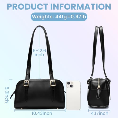Keyli Swing Zip Shoulder Bag Fashion Purses for Women, Leather Shoulder Handbag Top-Handle Hobo Bags with Adjustable Strap4