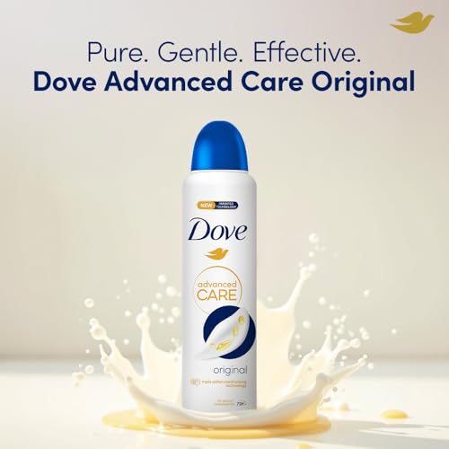 Image of Dove Advanced Care Original Deodorant for Women | 72H Odour Protection | 0% Alcohol | Triple Moisturising Technology | 250 ML