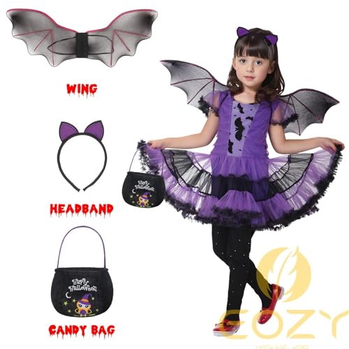 Disfraz completo de murciélago para niñas Halloween miniatura 4