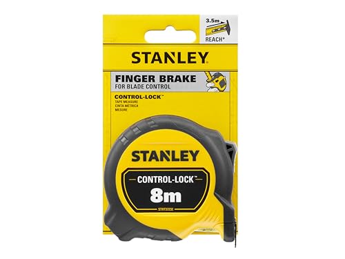 Flexómetro Control-Lock STANLEY de 8m para medir sin ayuda en obra 8