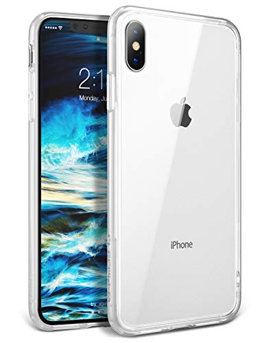 YOUMAKER Premium Crystal Clear Hybrid Case for iPhone Xs Max, Slim Fit Lightweight Frosted Clear Bumper Scratch Resistant Drop Protection Shockproof Protective Cover for All New Apple iPhone Xs Max 6.
