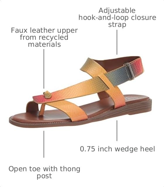 Image of Franco Sarto Womens Glenni Ankle Strap Flat Sandals