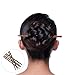 4Pcs Brown and Black Wooden Hair Sticks Hair Chopsticks for Women, Bamboo Shape Hair Pins for Long Hair, Hair Stick Pin for Buns, Decorative Hair Holder for Women Hair Accessories and Care