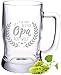 GRAVURZEILE Leonardo Bierkrug mit Gravur - Für den besten Opa der Welt - Geschenk für Papa Opa - Ideal als Vatertagsgeschenk - Pilsglas Weizenglas - Geburtstagsgeschenk für Männer Größe 0,3 L