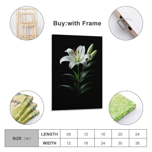 Décoration murale fleur de lys blanc ZHOUKEG pour habiller un mur vide - 2