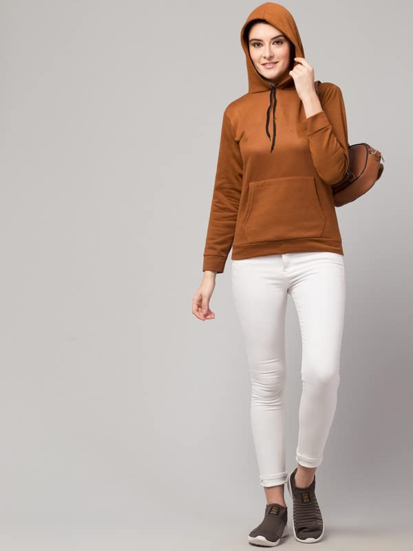 Image of Women's Fleece Plain Hoodie