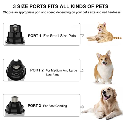 Casifor Honden Nagelvijl, Elektrische Nagelknipper voor Hond met Ledlicht USB Oplaadbare, Werkt Voor 10-20u, 40DB Ultra Stil (Zwart (met Led)) - Image 7