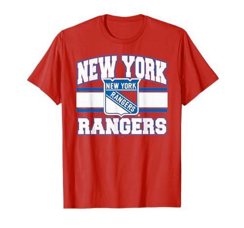 New York Rangers Stripe Red Officially Licensed T-Shirt