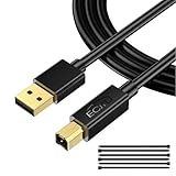 USB 2.0 Printer Cable 30FT(1 Pack), Printer Cord A Male to B Male, Replacement Cable for Mice, Keyboards, Printers and Cameras, Compatible for HP, Canon, Dell, Epson, Lexmark, Xerox, Samsung, Brother