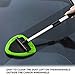 Windshield Cleaning Tool, Car Window Cleaner with 4 Washable Reusable Microfiber Pads, Extendable Long Handle Glass Wiper Cleaning Kit, Auto Accessories Universal for Office and Home (Green)