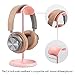 Headphone Stand, Curved Headset Stand with Storage Tray, Heavy Base Gaming Headset Holder for AirPods Max, AirPods Pro, Beats, Bose, Sennheiser, Sony and More (Pink)