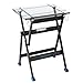 Rock-Steady Folding Steel Stand - Space-Saving Portable Work Stand w/Locking pins - 200 Pounds Capacity Woodworking Table Stand - Ideal Folding Work Stand for Router Tables and T-Track Tables
