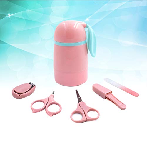 DOITOOL 5 peças de cortador de unhas de aço inoxidável, kit de manicure, tesoura de unha, kit de apa