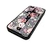 iPhone 5C Cases for Girls Roses Floral Cross Teal Popular Cute Cover Skin BLACK RUBBER SILICONE Teen Gift Vintage Hipster Fashion Design Art Print Cell Phone Accessories