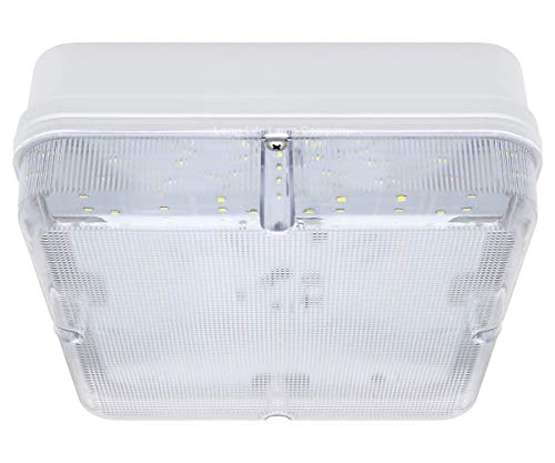Square 18w LED Ceiling Light Flush Mount IP65 6500k Bright Daylight Indoor Outdoor Bulkhead 0841SF