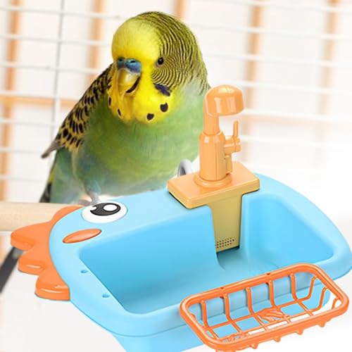 Bebedero Automático para Mascotas con Baño Ajustable de Aves 4