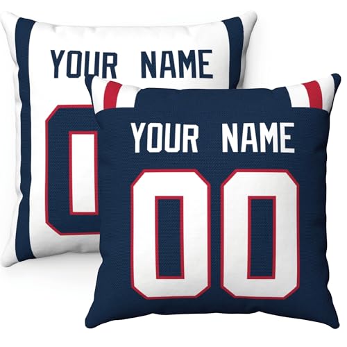 Image of ANTKING Throw Pillow 2 Pack Custom Any Name and Number Personalized Gift for Men Women Boys