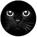 Cute Cat Face Black Fashion Design Circular Mousepad With Rubber 20cm