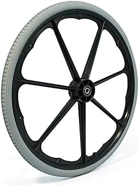 Invacare 1026363 Pneumatic Flat Free Composite Wheelchair Wheel, 24 Inch Diameter