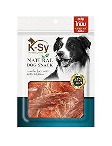 Jerhigh KSY Chicken Jerky Dog Treats, Human Grade High Protein Chicken, Fully Digestible Healthy Snack & Training Treat, Soft Chicken Jerky 300gm (2 x 300gm) Sold by DogsNCats