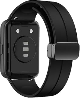 سوار رياضي من السيليكون من نكست ستور متوافق مع ساعة هواوي فيت 2، مشبك مغناطيسي قابل للطي، سهل التركيب والإزالة، سوار بديل مريح وخفيف لشكل معصم أنيق