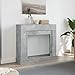 vidaXL Fireplace Surround Concrete Grey 39.4x11.8x34.4 Engineered Wood