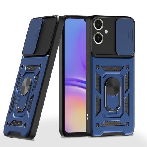 Image of Luxe Back Cover for Samsung Galaxy A05 / Samsung Galaxy F05 / Samsung Galaxy M05 | D10 Tough Armor Case | Sliding Camera Shield | 360 Protection | Kickstand Ring Holder | Military-Grade Shockproof
