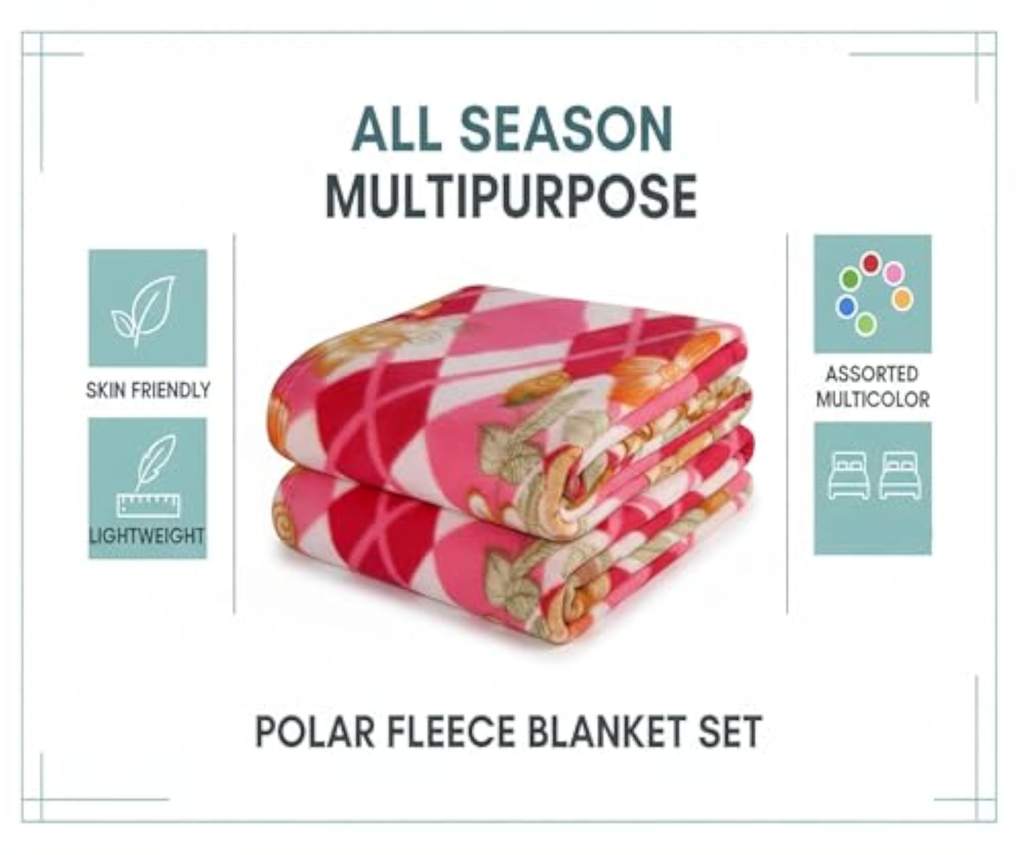 All Season Polar Fleece Printed Single Bed Blanket