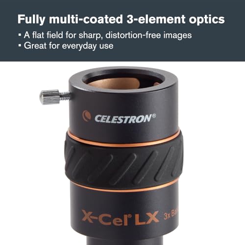 Celestron X-Cel LX 3X 1.25 Barlow Lens for Telescope Eyepieces – Threaded - image 6