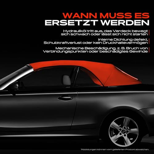 Frankberg Verdeckzylinder Hydraulikzylinder Verdeck für CLK Cabriolet A208 E-Klasse Cabriolet A124 SL R129 Alle Motoren 1989-2002 1298001672