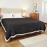 YUSTAL Electric Heated Blanket Twin Size 62x84 Inch - Super Soft Flannel, 10 Heat Settings, 1-12H Auto Shut Off, Machine Washable, Safe for Overnight Use(Charcoal Gray)
