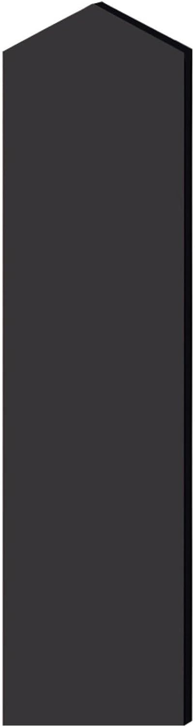 Salsbury Industries Double End Side Panel - for 5 Feet High - 15 Inch Deep Designer Wood Locker - with Sloping Hood - Black