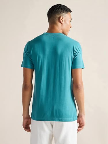 Image of Clans & Hans Men's Super Combed Cotton T Shirt, Regular Fit Round Neck Tshirt, Half Sleeves, Plain T-Shirt for Men