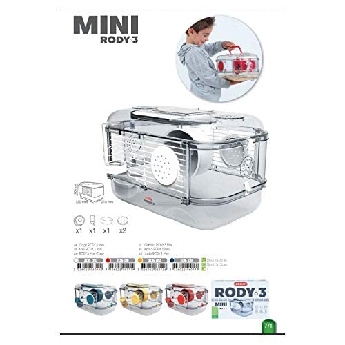 Zolux Käfig für Hamster, Mäuse, Rennmäuse, 3 Zoll Mini, 1 Unité (Lot de 1)