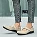 Oviaric Women's Classic Comfort Beige Mary Jane Flats Fashion Casual Dress Shoes Cute Closed Toe Slip On Lightweight Breathable Walking Shoes 7.5 M US 1904-MI075